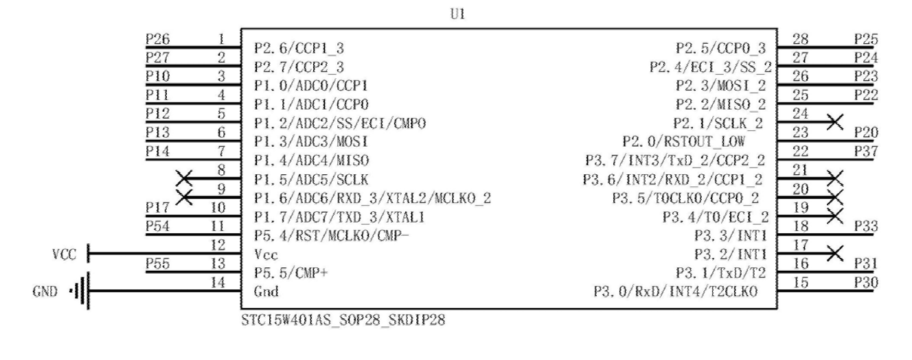 单片机引脚接线图 - 广西科毅光通信