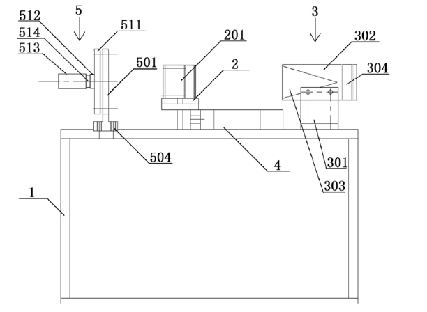 二氧化碳激光与可见光切换机械开关整体结构主视图 - 广西科毅光通信