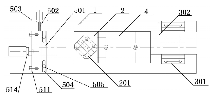 二氧化碳激光与可见光切换机械开关整体结构俯视图 - 广西科毅光通信