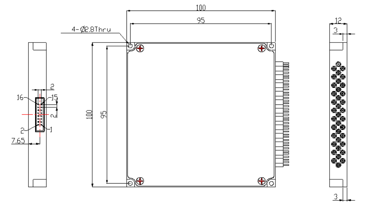 MSW-8(D1×10)系列MEMS光开关封装尺寸结构-广西科毅光通信